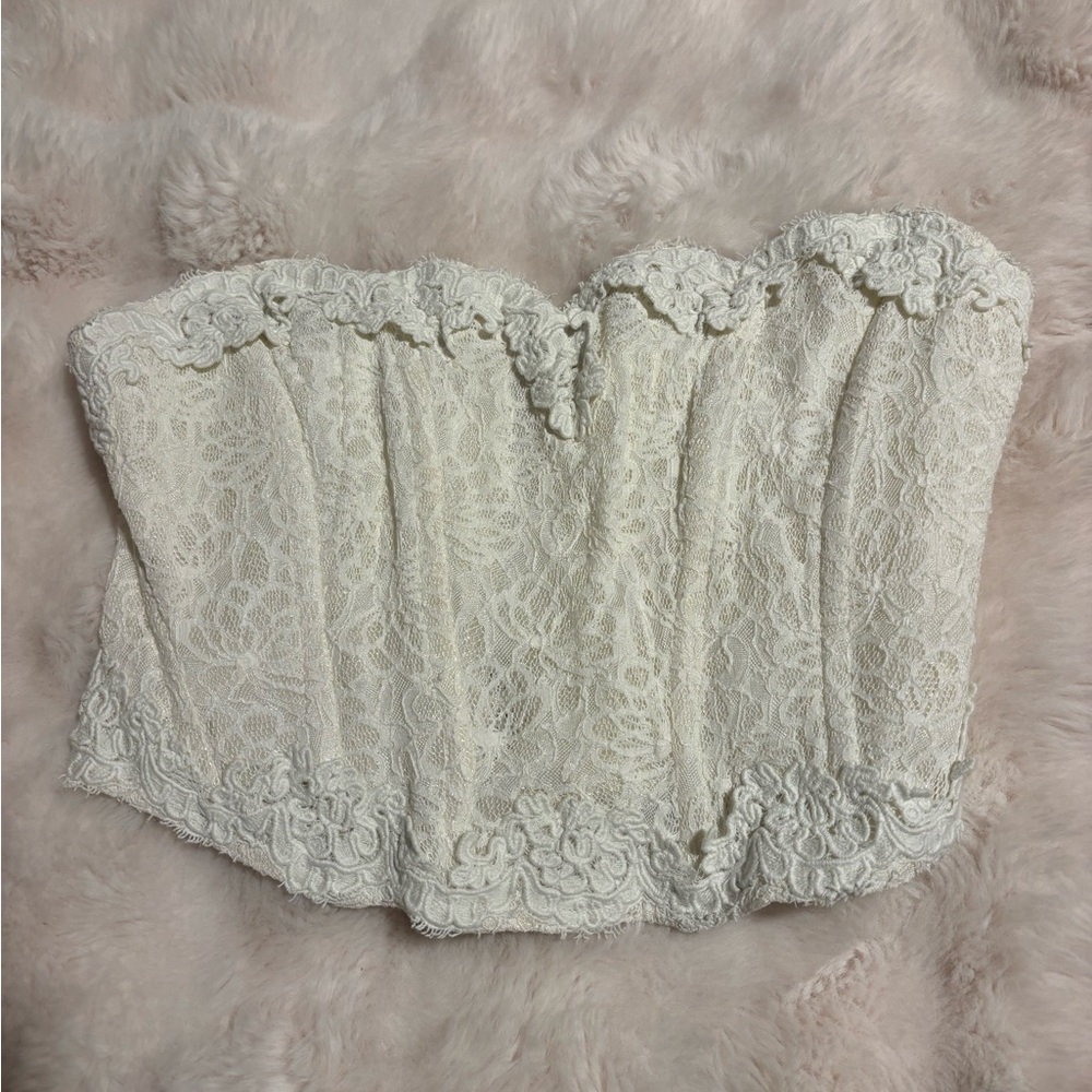 LoveShackFancy Lace Bustier Top